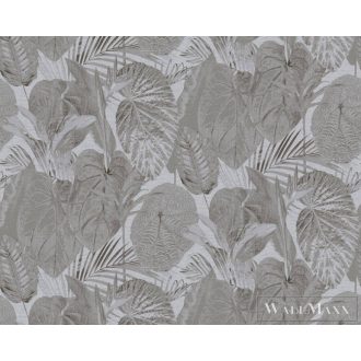   AS CREATION Royal Botanic 39409-3 szürke levél mintás természet XXL tapéta