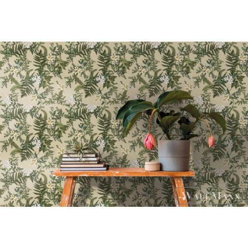 AS CREATION Drawn Into Nature 39424-1 zöld virág mintás természet tapéta