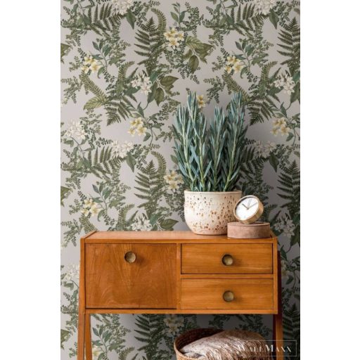 AS CREATION Drawn Into Nature 39424-2 zöld virág mintás természet tapéta