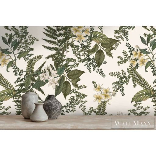 AS CREATION Drawn Into Nature 39424-3 zöld virág mintás természet tapéta