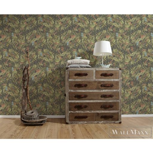 AS CREATION Drawn Into Nature 39425-1 kék virág mintás természet tapéta