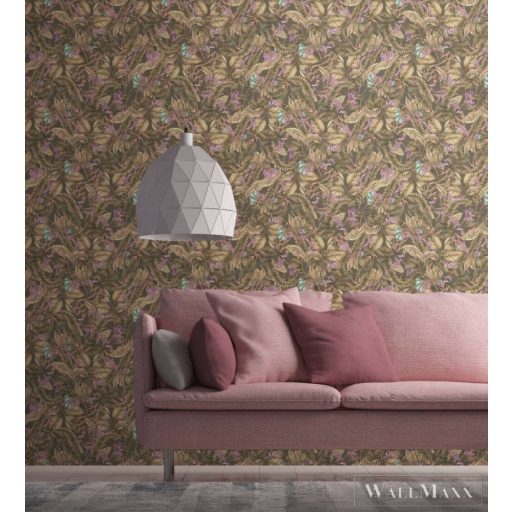 AS CREATION Drawn Into Nature 39425-3 sárga levél mintás természet tapéta