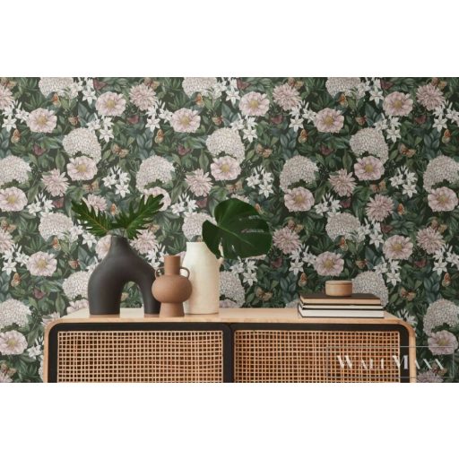 AS CREATION Drawn Into Nature 39426-1 fehér virág mintás természet tapéta