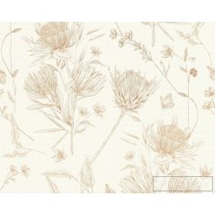   AS CREATION Drawn Into Nature 39427-1 barna virág mintás természet tapéta