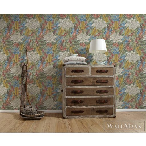 AS CREATION Drawn Into Nature 39428-1 színes virág mintás természet tapéta