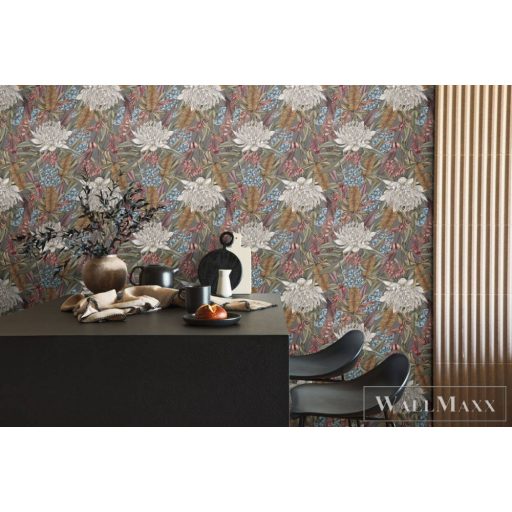 AS CREATION Drawn Into Nature 39428-3 színes virág mintás természet tapéta