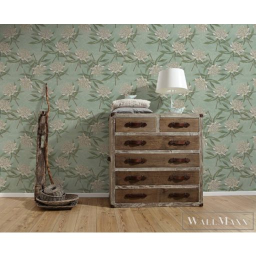 AS CREATION Drawn Into Nature 39432-2 zöld virág mintás természet tapéta