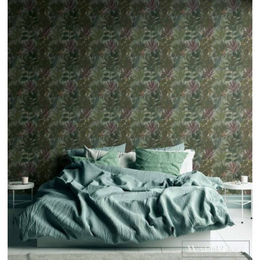 AS CREATION Drawn Into Nature 39433-1 zöld virág mintás természet tapéta