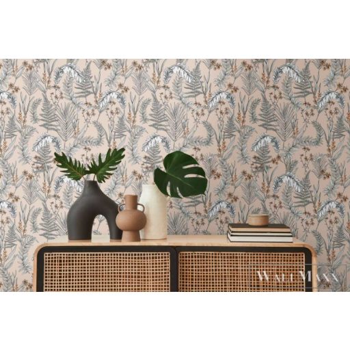 AS CREATION Drawn Into Nature 39434-2 krémszínű levél mintás természet tapéta