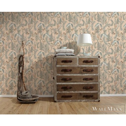 AS CREATION Drawn Into Nature 39434-2 krémszínű levél mintás természet tapéta