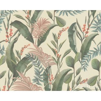   AS CREATION Drawn Into Nature 39436-1 krémszínű pálma-levél mintás természet tapéta