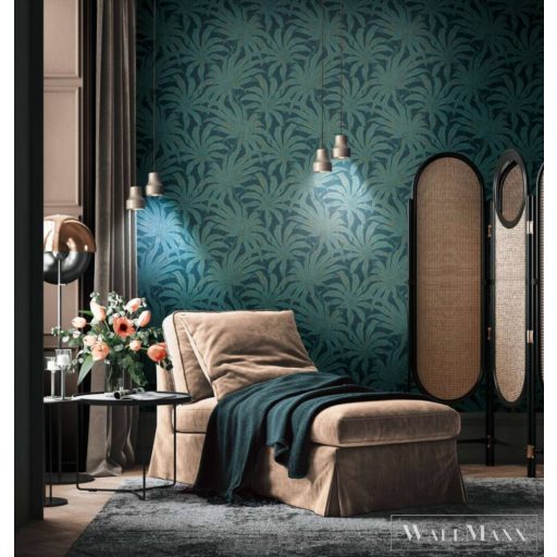 AS CREATION Jade 39501-6 kék virág mintás klasszikus tapéta