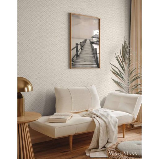 AS CREATION Jade 39505-2 krémszínű térhatású fémhatású tapéta