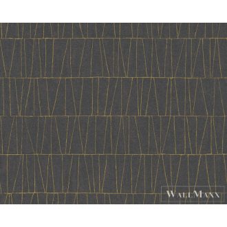   AS CREATION Jade 39506-3 sötét kő mintás fémhatású tapéta