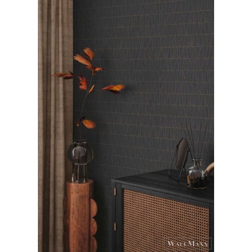 AS CREATION Jade 39506-3 sötét kő mintás fémhatású tapéta