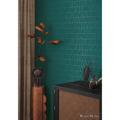 AS CREATION Jade 39506-4 zöld kő mintás fémhatású tapéta