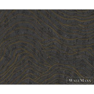   AS CREATION Jade 39507-3 sötét hullámos kőmintás tapéta