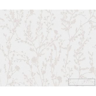  AS CREATION Casual Living 39546-2 fehér leveles vidéki tapéta