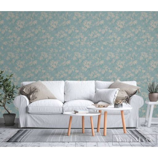 AS CREATION Casual Living 39548-5 kék virágos vidéki tapéta