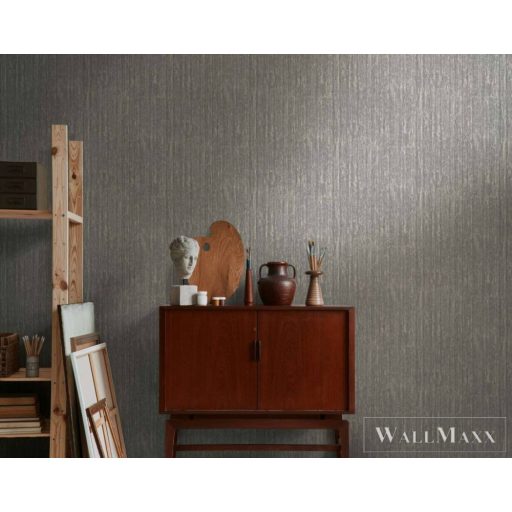 AS CREATION Elements II 3956-15 fekete intarzia uni tapéta