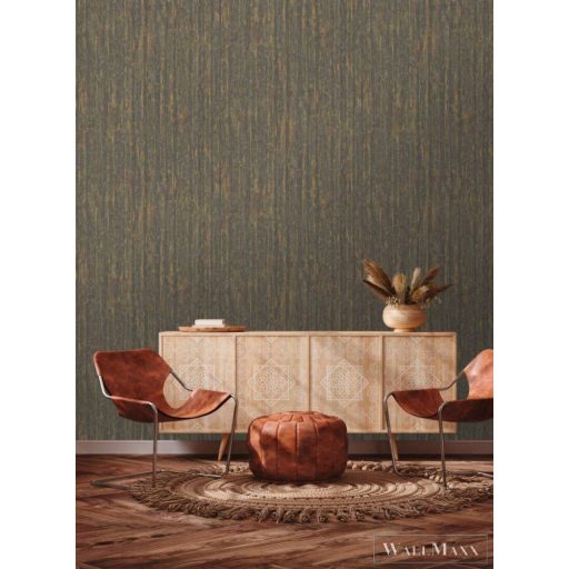 AS CREATION Elements II 3956-16 barna intarzia uni tapéta