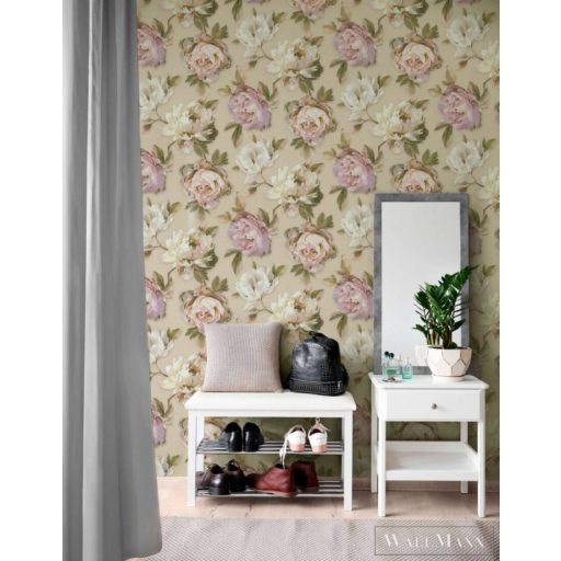 AS CREATION PintWalls 2 39608-1 krémszínű virágos grafikai tapéta