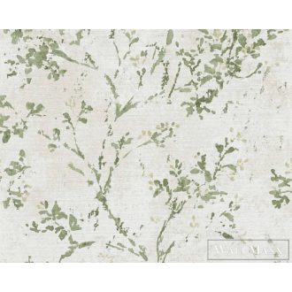   AS CREATION Stories of Life 39650-4 zöld leveles szövet tapéta