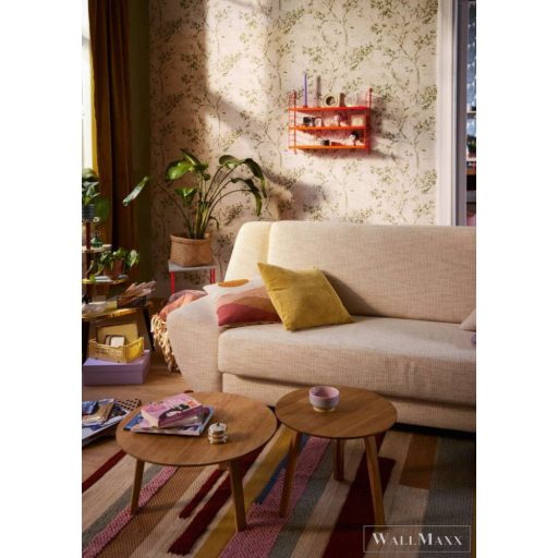 AS CREATION Stories of Life 39650-4 zöld leveles szövet tapéta