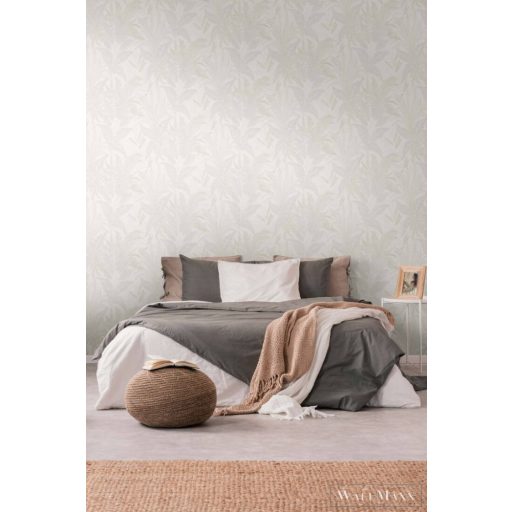 AS CREATION Stories of Life 39654-2 krémszínű leveles szövet tapéta