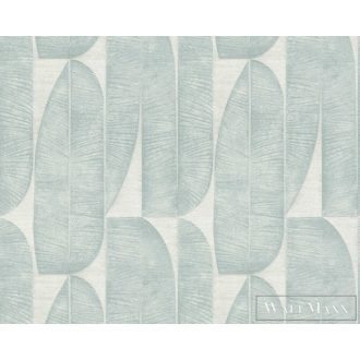   AS CREATION Stories of Life 39658-5 kék leveles térhatású tapéta