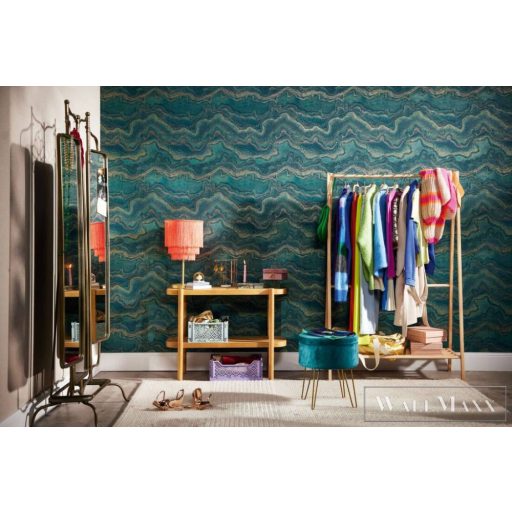 AS CREATION Stories of Life 39659-3 zöld márvány modern tapéta