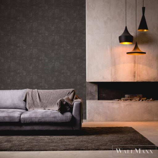 AS CREATION Stories of Life 39671-4 sötét kockás grafikai tapéta