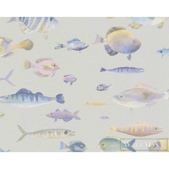 AS CREATION PintWalls 2 39696-4 bézs halas grafikai tapéta