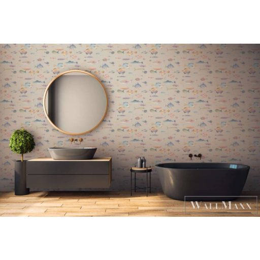 AS CREATION PintWalls 2 39696-4 bézs halas grafikai tapéta