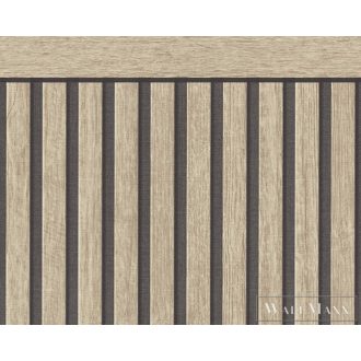 AS CREATION Elements II 39744-1 bézs fa modern XXL tapéta