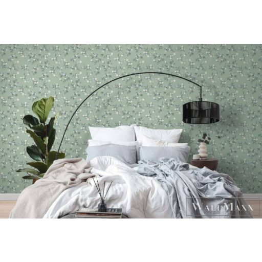 AS CREATION Pure Elegance 39768-7 kék levél természet tapéta