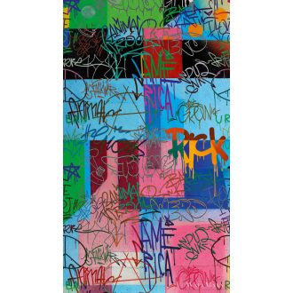   AS CREATION The Wall 3 39824-1 sokszínű graffitis modern,elegáns digitális panel