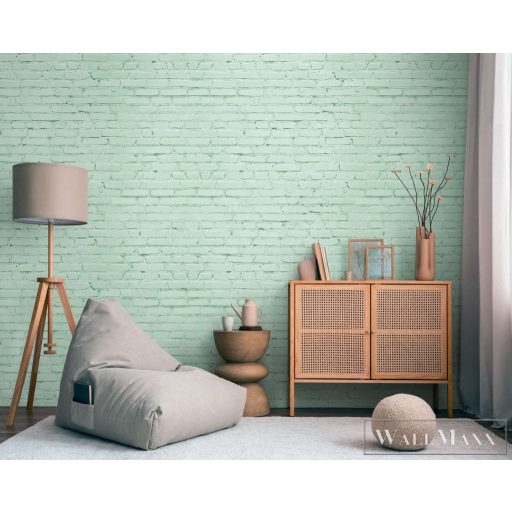 AS CREATION The Wall 3 39828-1 zöld téglás modern,elegáns digitális panel