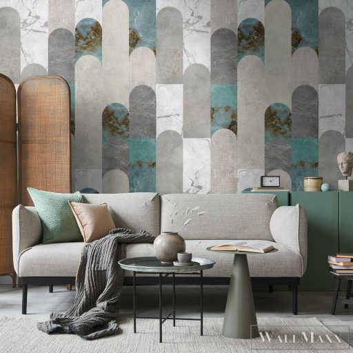 AS CREATION The Wall 3 39834-1 bézs márványos modern,elegáns digitális panel