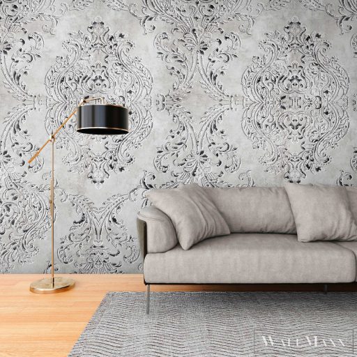 AS CREATION The Wall 3 39835-1 szürke barokkos modern,elegáns digitális panel