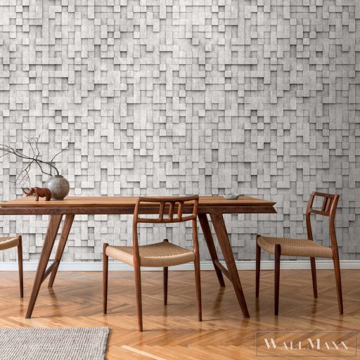 AS CREATION The Wall 3 39843-1 szürke 3d-csempe modern,elegáns digitális panel