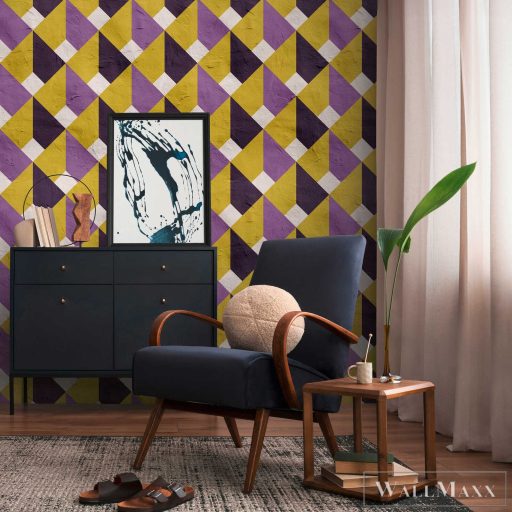 AS CREATION The Wall 3 39849-1 krémszínű 3d-geometrikus modern,elegáns digitális panel