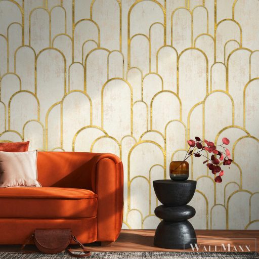 AS CREATION The Wall 3 39857-1 krémszínű geometrikus modern,elegáns digitális panel