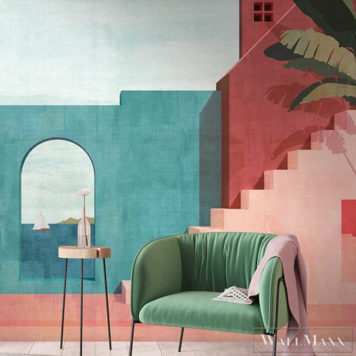 AS CREATION The Wall 3 39889-1 kék görögös modern,elegáns digitális panel