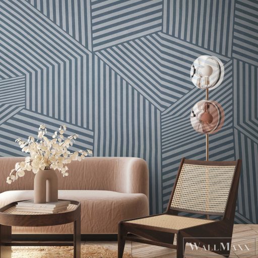 AS CREATION The Wall 3 39892-1 kék geometrikus modern,elegáns digitális panel