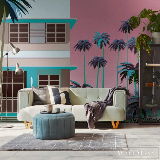 AS CREATION The Wall 3 39893-1 kék havanna modern,elegáns digitális panel