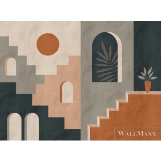   AS CREATION The Wall 3 39895-1 kék görögös modern,elegáns digitális panel