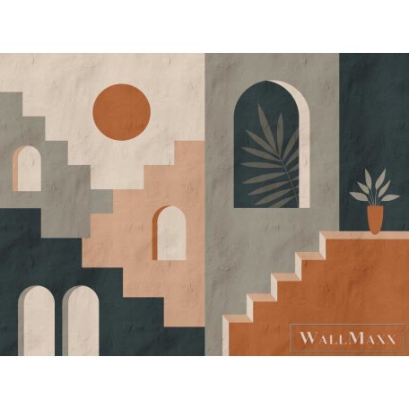 AS CREATION The Wall 3 39895-1 kék görögös modern,elegáns digitális panel