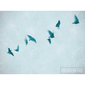   AS CREATION The Wall 3 39923-1 kék madaras modern,elegáns digitális panel