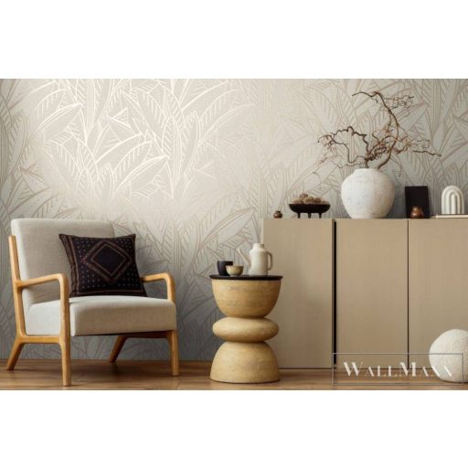 AS CREATION French Affair 39933-3 fehér leveles grafikai tapéta